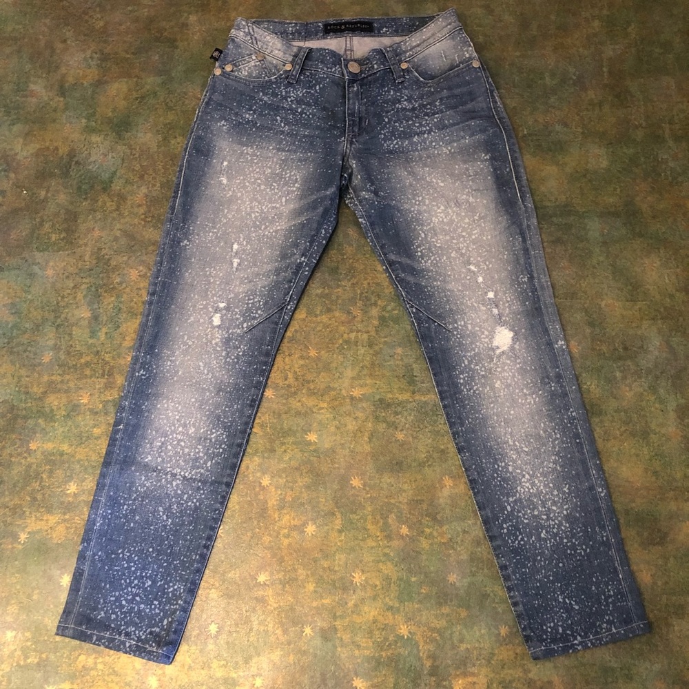 ⭐️Rock & Republic ⭐️EMO Jeans Factory Distress 0 Ankle
